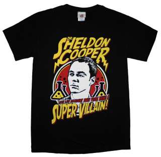 The Big Bang Theory Dr. Sheldon Cooper Super Villain TV Show T Shirt 