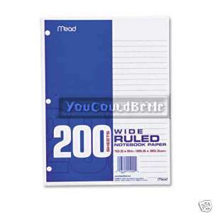 Mead FILLER PAPER Notebook book Binder Wide ruled print 043100152002 