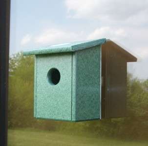NEW RECYCLED PLASTIC WINDOW MOUNT NEST VIEW BIRD HOUSE  