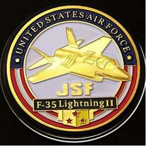 35 Lightning II Commemorative Coin 24karat Gold Plate  