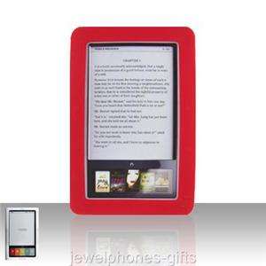 For  E Book Nook Color Red Soft Gel Silicone Skin Case 