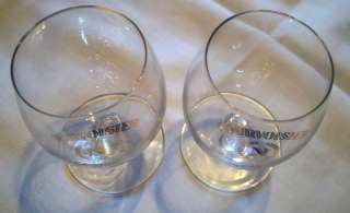 Pair Couvoisier Snifter Shot Glasses Brandy France  