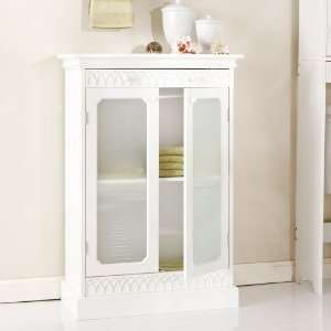  SEI Frett Floor Cabinet, White