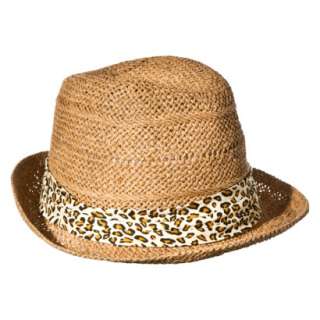   Supply Co. Natural Straw Fedora with Leopard Band product details page