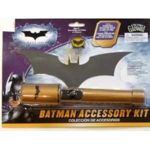  Batman Accessory Kit Bat Man Flashlight Reflective Patch & Ring 