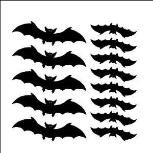  13 Bats Decals Stickers Halloween Removable Wall Art 