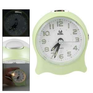  Bedside Round Dial Snooze Alarm Clock Green White W Light 