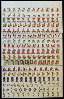 Large view of the 40 antique, animated strips   19 in color and 21 in 