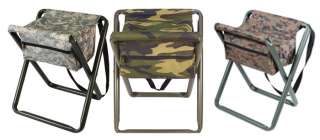 Military Style Outdoor Camp Folding Chair Portable Stool w/Pouch 