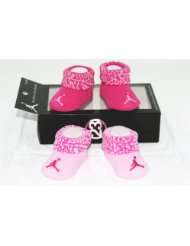 Nike Air Jordan 2 Pairs Newborn Infant Baby Girl Booties Socks Pink w 