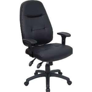  High Back Black Leather Executive Office Chair   Flash 