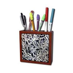  Florene Black n White   Doodles   Tile Pen Holders 5 inch tile pen 