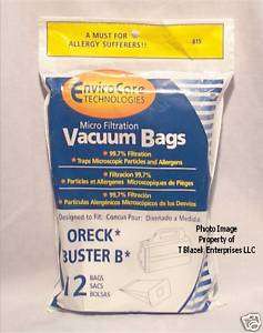 Oreck Hand held Canister Vacuum Bags Buster B 12 Pk  