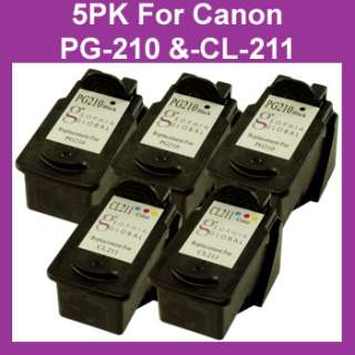 Multi Pk Ink Cartridge for Canon PG 210 CL 211 PIXMA MP495 MX320 