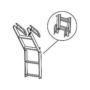  Pontoon Boat Ladder   Folding (Hgt 40 / Steps 4 