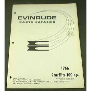   66 EVINRUDE 100 STARFLITE Boat Motor PARTS Catalog 