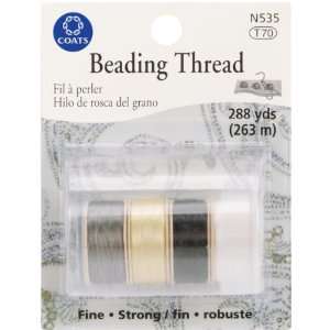  Beading Thread 72 Yard Bobbins 4/Pkg Carded Multi [Office 