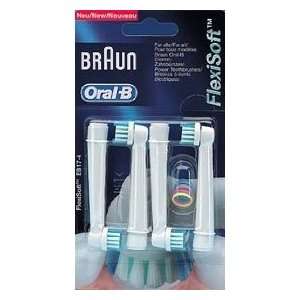  Braun Power Toothbrush Brush FlexiSoft Heads   4 Pack 