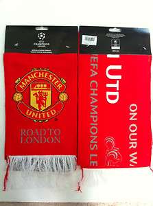 MANCHESTER UNITED UEFA CHAMPIONS LEAGUE FINAL Road To London Scarf 