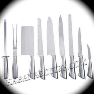 New Professional Stainless Steel Chef Knife Set, with Slicer, Meat 