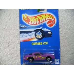  Hot Wheels Camaro Z28 #33 All Blue Card purple with Basic 