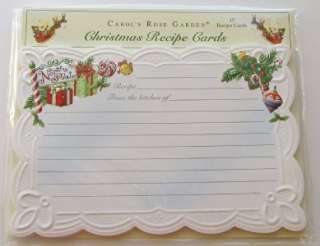  Wilson Christmas Recipe Cards Lined 15 Ct. Pkg. North Pole Christmas 