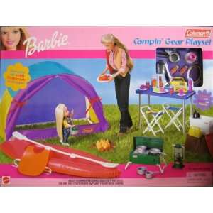  Barbie Coleman Campin Gear Playset w Mini Coleman Camping 