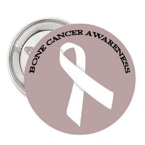   Ribbon   1.25 Button Pin Badge   Bone Cancer 