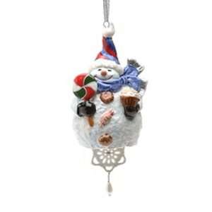  Snowman with Candy and Sweets Bell Ornament