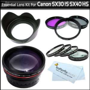  Essential Lens Kit For The Canon SX30IS SX30 IS SX40HS 