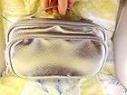 Clinique Large Silver Makeup Cosmetic bag