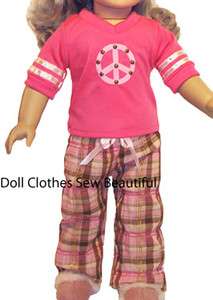 DOLL CLOTHES fits American Julie Girl Peace Pajamas WOW  