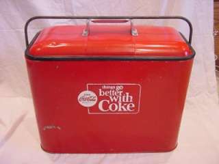 COKE COCA COLA Airline Cooler Ice Chest With Tray Progress 