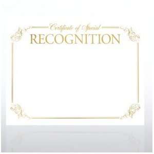   Foil Stamped Certificate Paper   Special Recognition