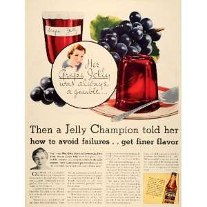 1934 Ad General Food Certo Pectin Product Grape Jelly   Original Print 