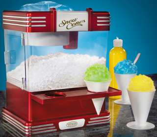 Mini Snow Cone Maker, Shaved Ice Snowcone Machine, Nostalgia Electrics 