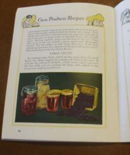   Vtg Book Proven Recipes 3 Great Products Corn Indian Maiden  