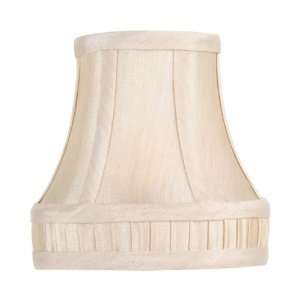   Chandelier Clip On Lamp Shade, Champagne Silk, B5542