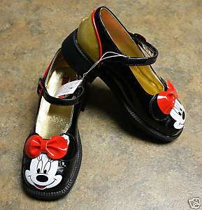 New Disney MINNIE MOUSE Costume Black Shoes Girls 13/1  