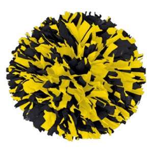 Color Mix Plastic Cheerleaders Poms BLACK/GOLD 3/4 W 6 L   2 COLOR MIX 