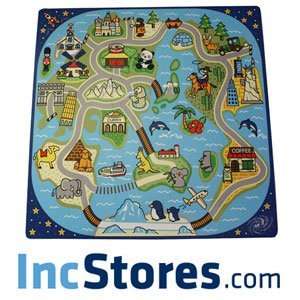  81 Piece Road Trip Kids Baby Play Mat Puzzle Tiles Baby