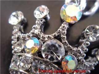 AB Austrian Crystal Queen Crown Ankle Bracelet Anklet  