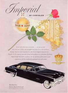 1952 Chrysler Crown Imperial Limousine vintage print ad  