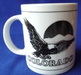 COFFEE MUG SSI 93 Colorado Black White Flying Eagle EUC  