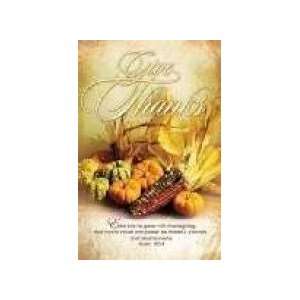Church Bulletins   Thanksgiving   Enter His Gates (KJV)   100 Sheets 