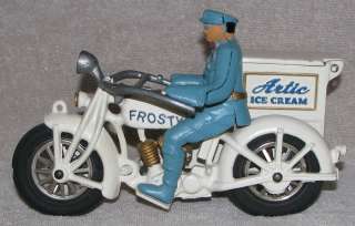  Style Artic Icecream Sidecar Motorcycle Cast Iron Toy Custom  