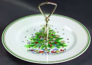 Salem 1 Round Serving Platter w/ Handle Christmas Eve  