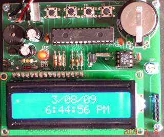 LCD Real Time Clock with WWVB Time Sync PIC Kit  