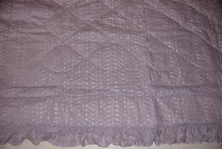NEW RUFFLED EYELET LACE 86DAYBED QUILT COMFORTER LILAC WE HAVE SHAMS 