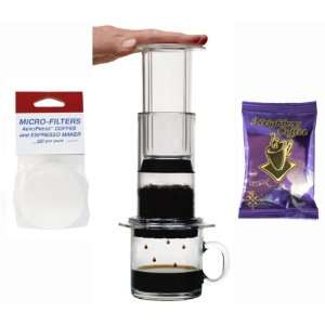  AeroPress Coffee and Espresso Maker with 350 Micro Filters 